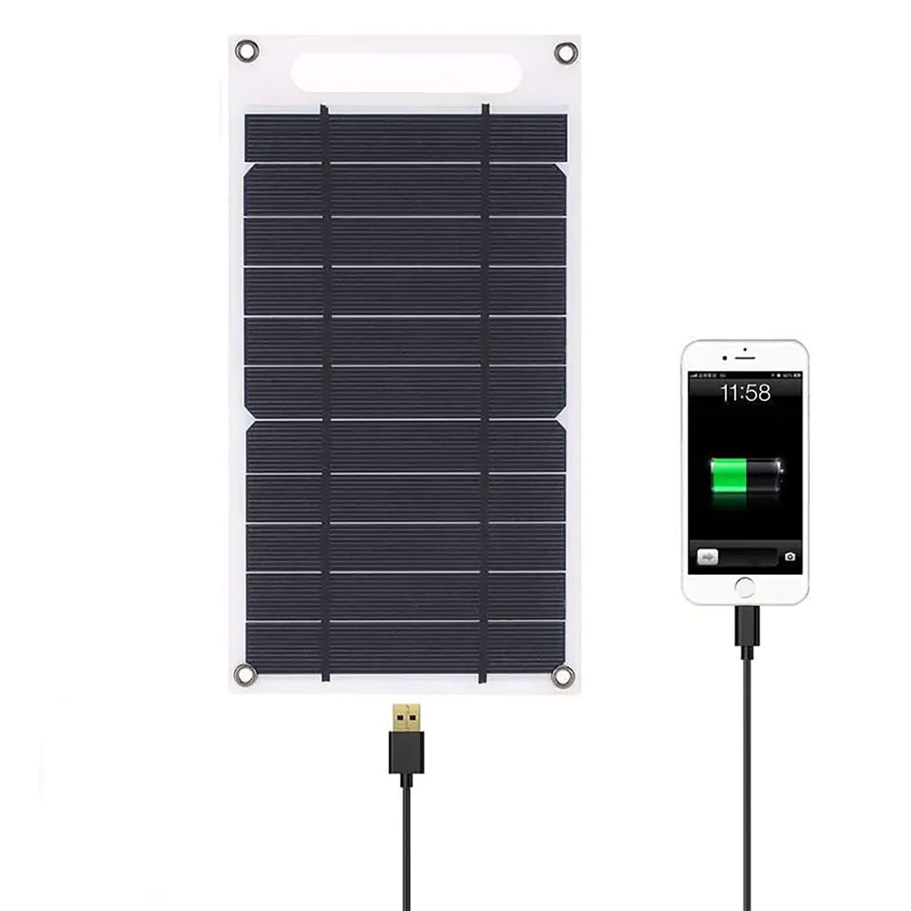 Portable solar panel with USB charger