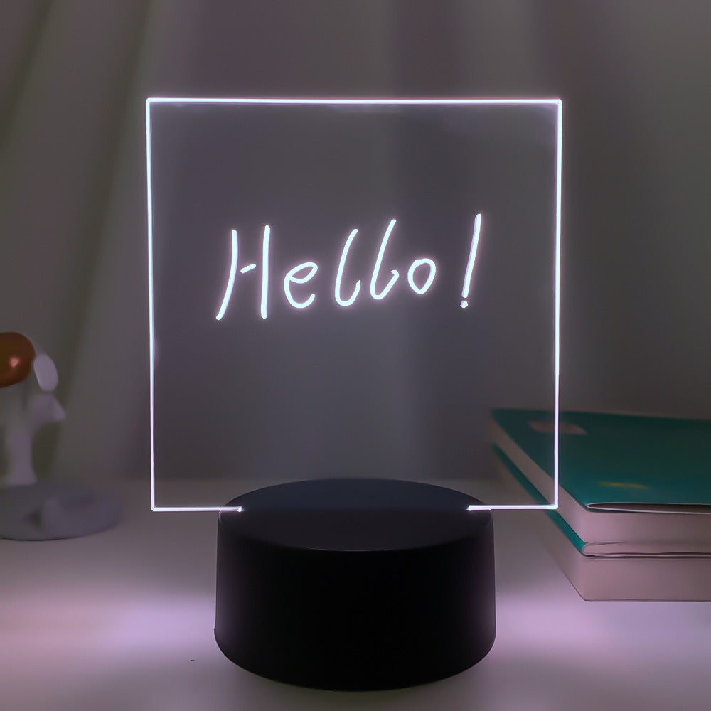3D Kleine Nacht LED Berichtenbordlamp