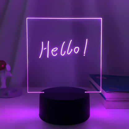 3D Kleine Nacht LED Berichtenbordlamp