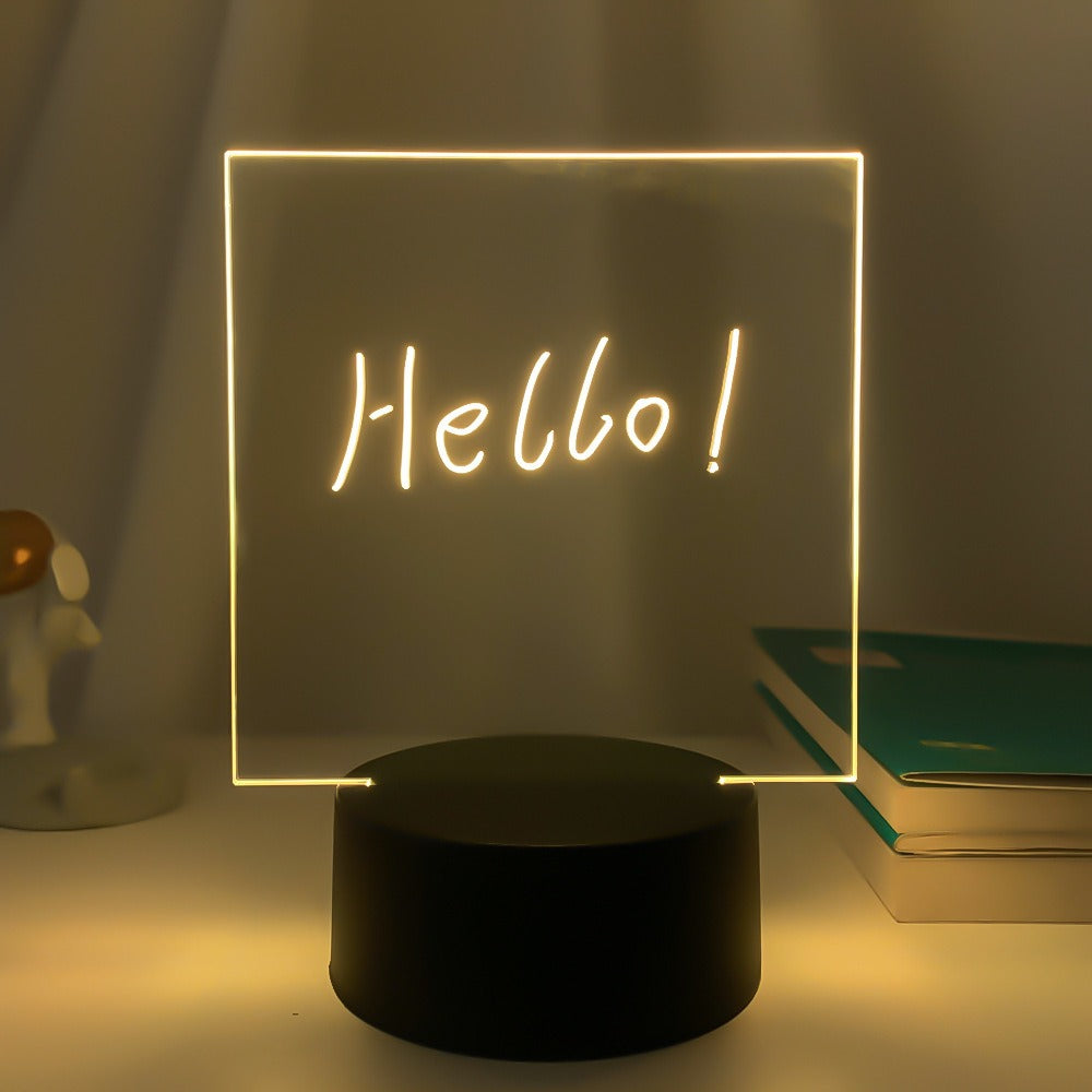 3D Kleine Nacht LED Berichtenbordlamp