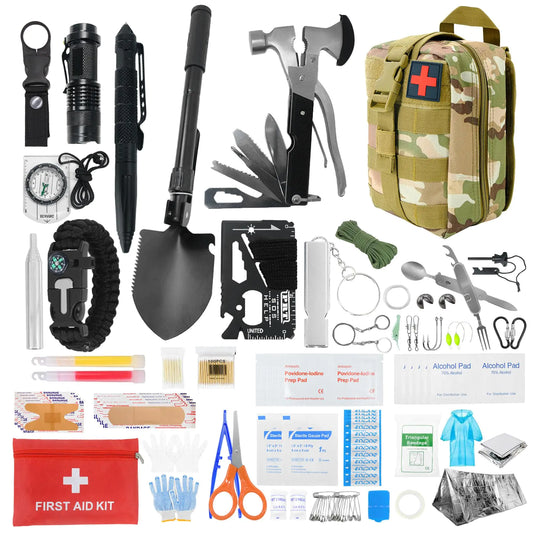 Ultimate 404-piece Outdoor Survival Kit - Green
