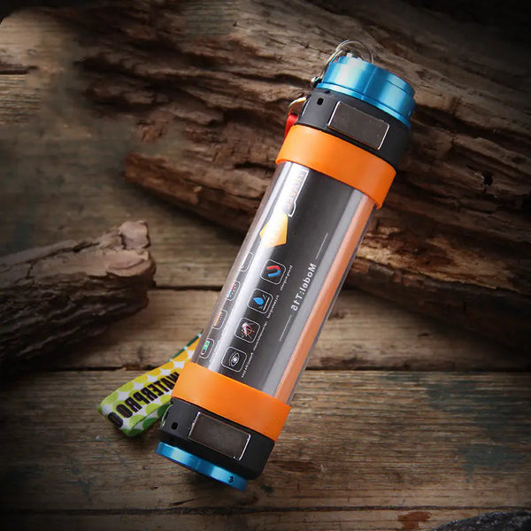 Rechargeable LED camping lantern with magnetic base