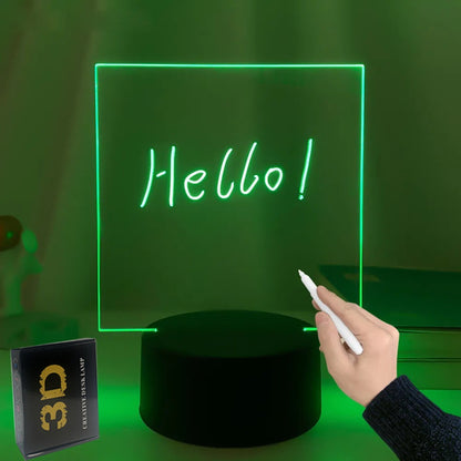 3D Kleine Nacht LED Berichtenbordlamp