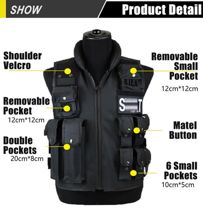 Adult Tactical Vest – Unisex Outdoor Combat Gear
